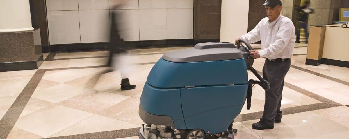 Cleaning-floor-in-office